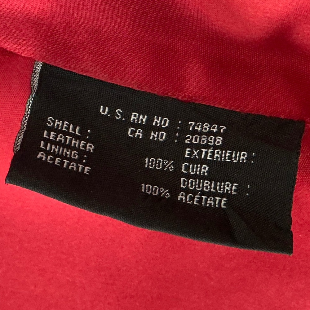 ANDREW MARC Vintage Y2K Oxblood Red Leather Blazer Jacket: L - Picture 8 of 8